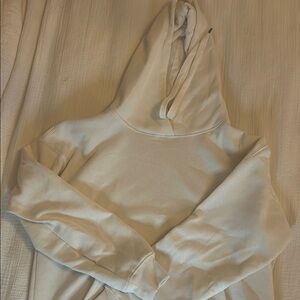 Cream Oversized Long Sleeve Hoodie